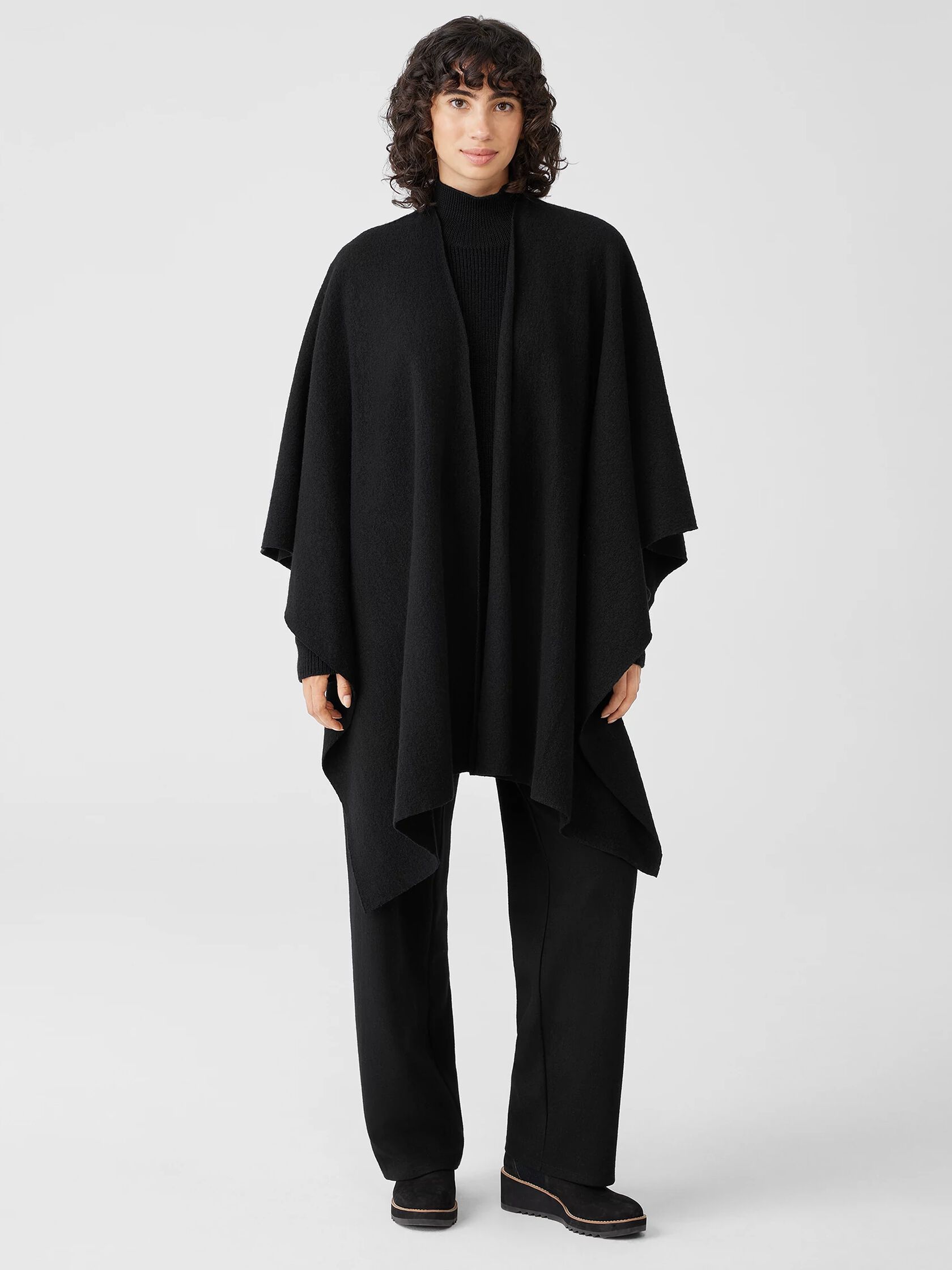 Lightweight Boiled Wool Serape in Responsible Wool