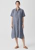 Puckered Organic Linen Shirtdress