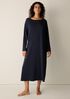 Organic Cotton Interlock Bateau Neck Sleep Dress