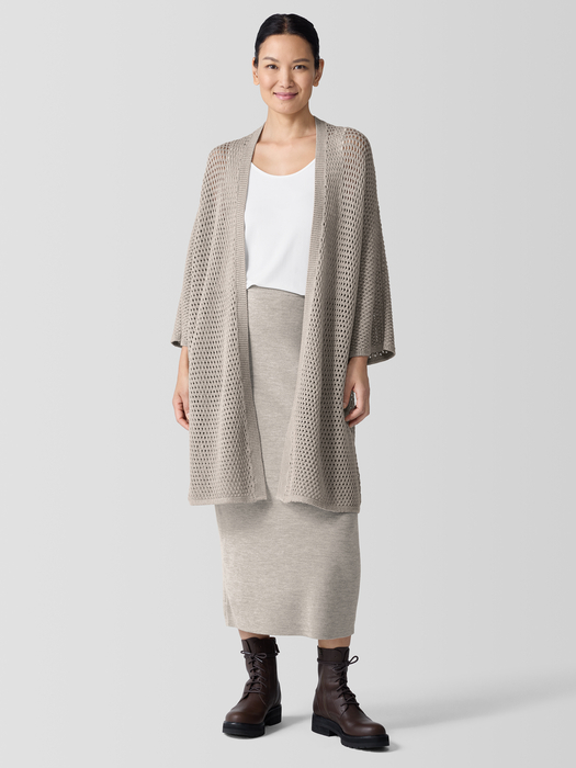 Cardigan lungo con cintura, grigio scuro | Intrend Cardigan lungo con cintura, grigio scuro | Intrend