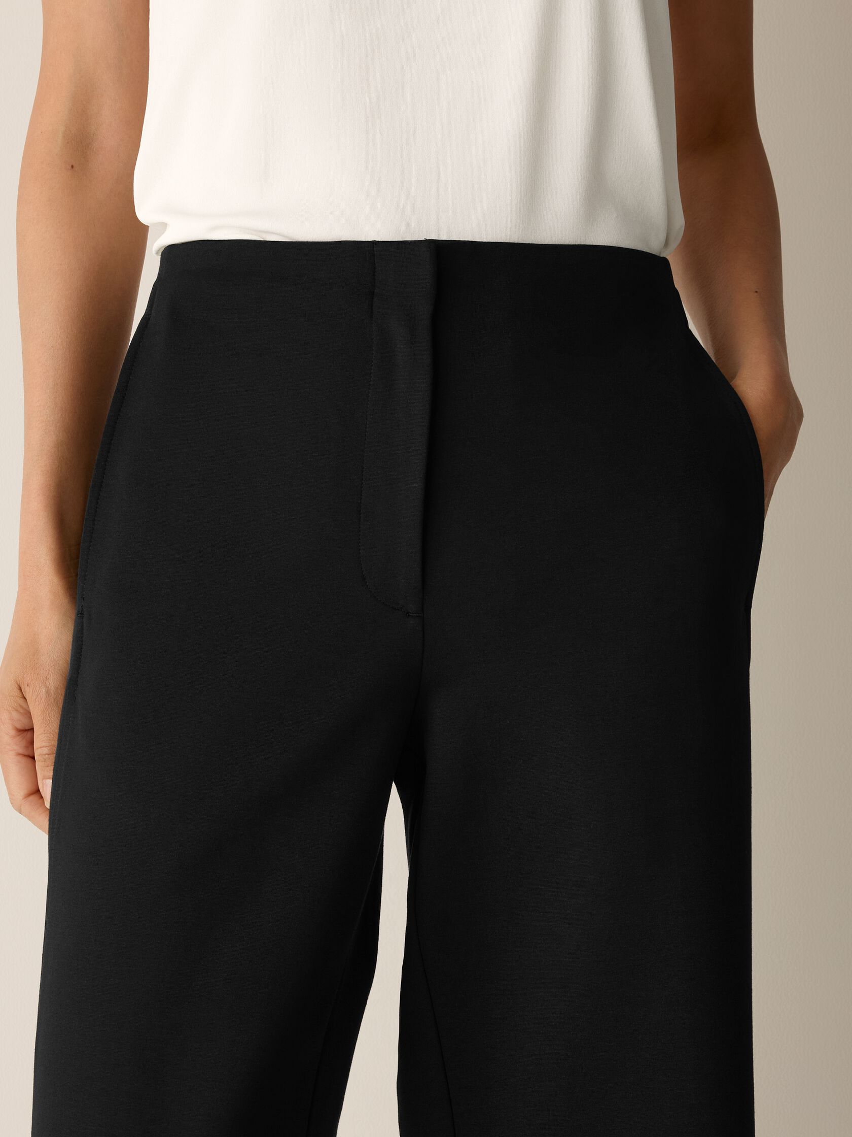Washable Flex Ponte Wide-Leg Pant