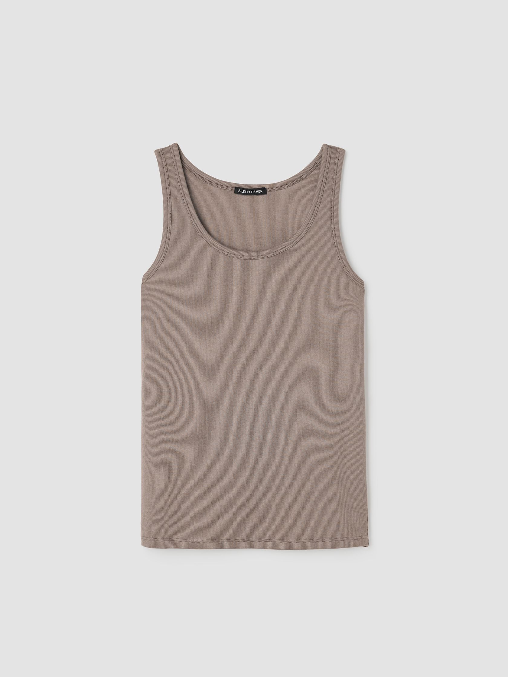 Organic Cotton Stretch Rib Scoop Neck Tank