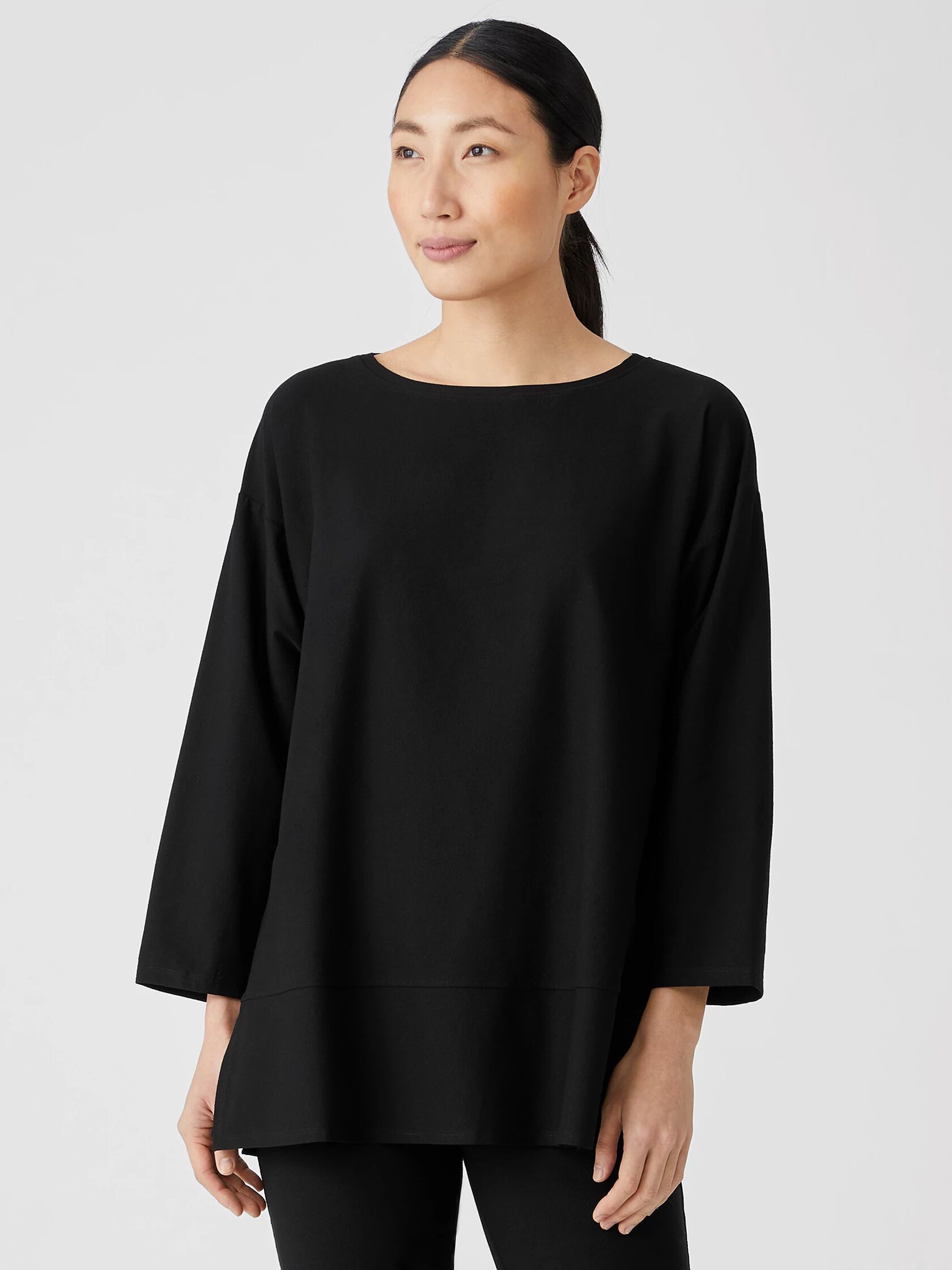 Lightweight Washable Stretch Crepe Top