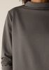 Cozy Brushed Terry Hug Funnel Neck Top