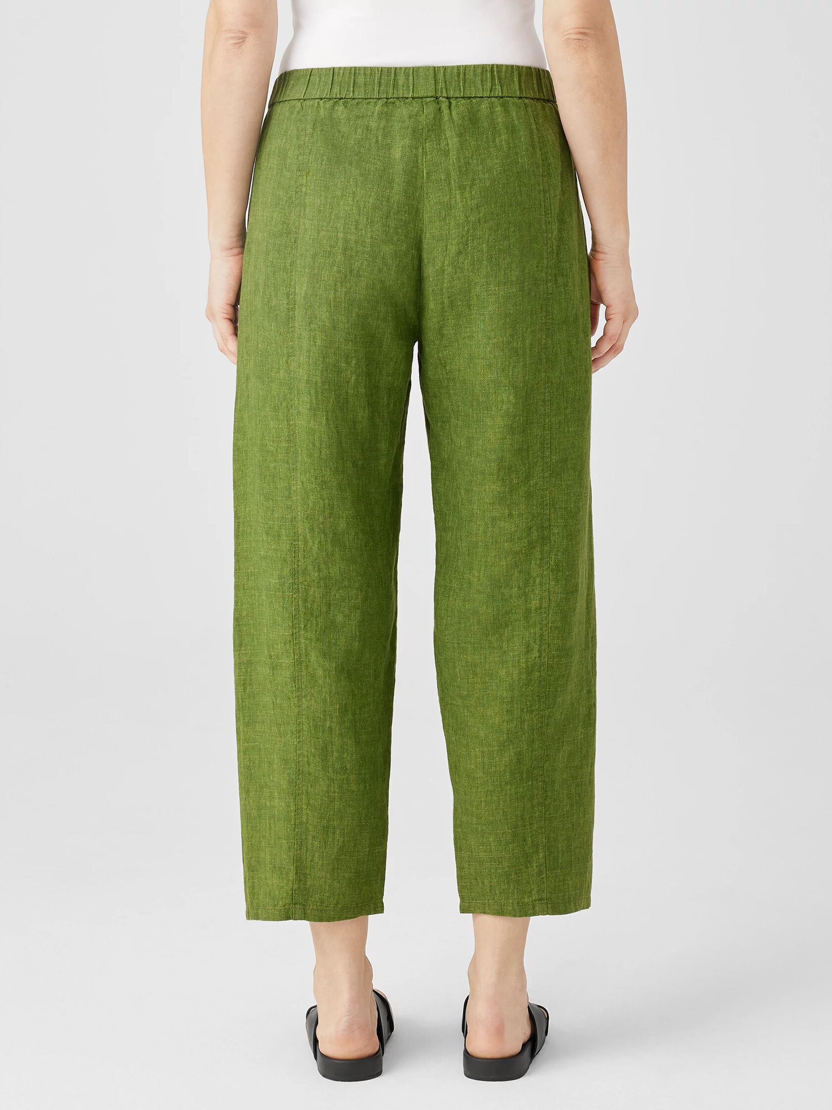 Washed Organic Linen Delave Lantern Pant