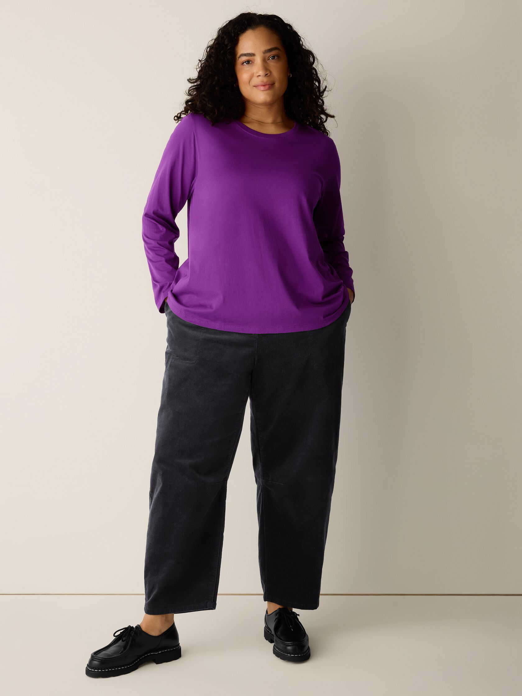 Organic Pima Cotton Jersey Long-Sleeve Tee