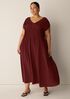 Silk Crepe de Chine V-Neck Dress