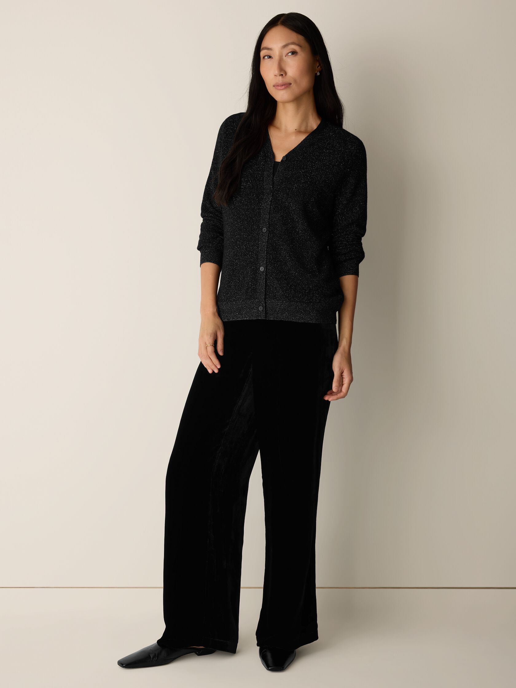 Wool Shimmer Cardigan in&nbsp;Regenerative Wool