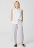 Organic Cotton Ripple Wide-Leg Pant