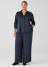 Stretch Silk Charmeuse Classic Collar Shirt