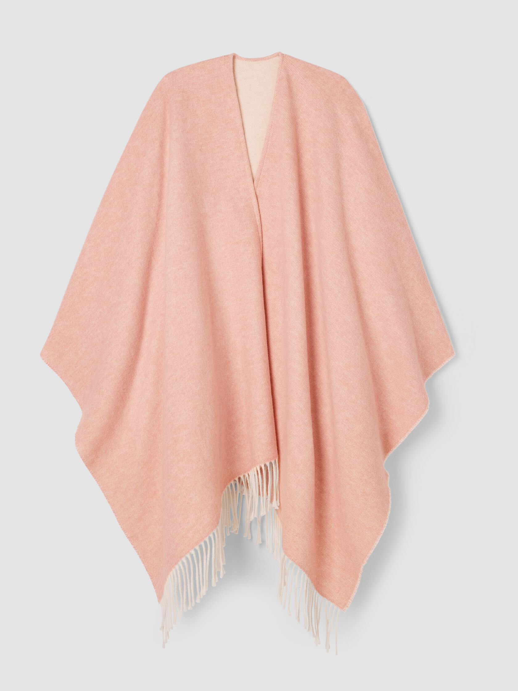 Brushed Recycled Cotton Cashmere Poncho