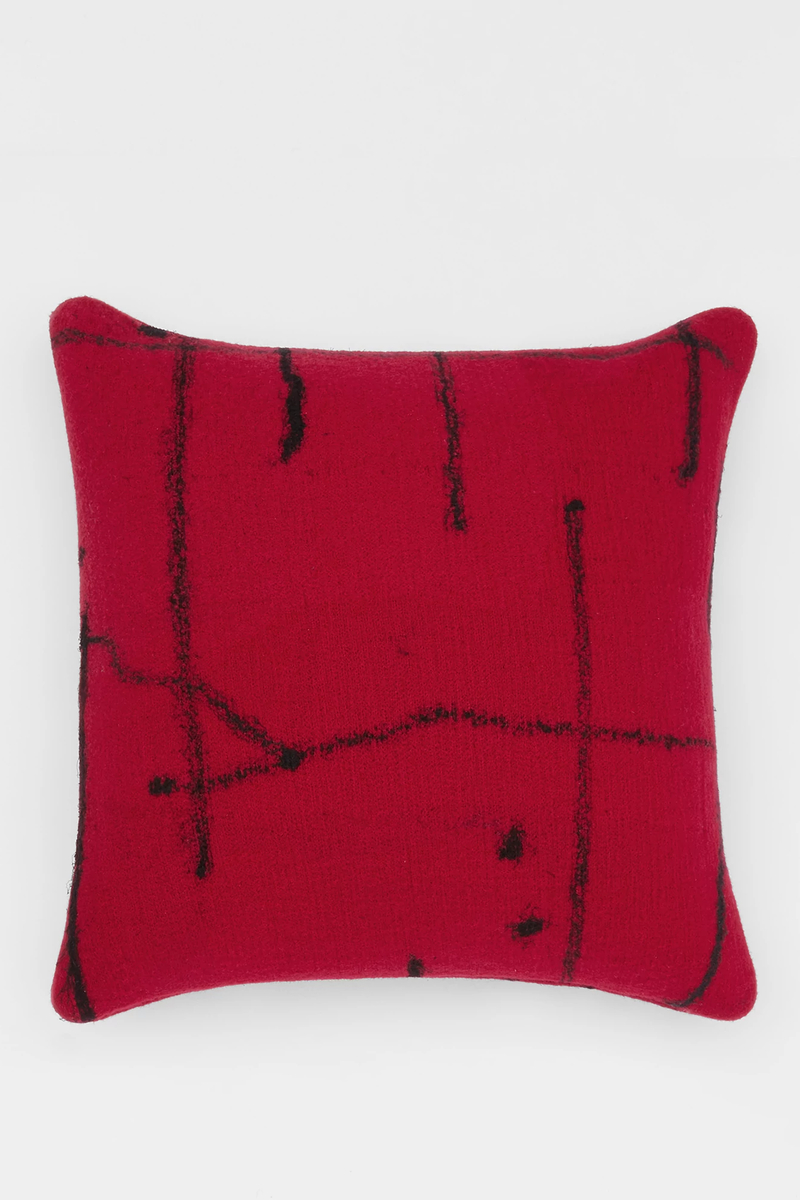 Waste No More Felted Artisanal Pillow, 11" by 11"