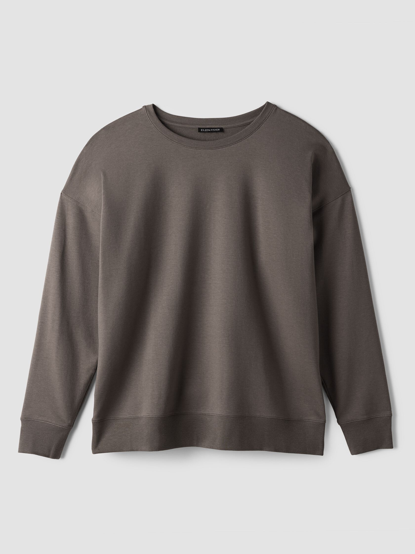 Cozy Brushed Terry Hug Crew Neck Long Top