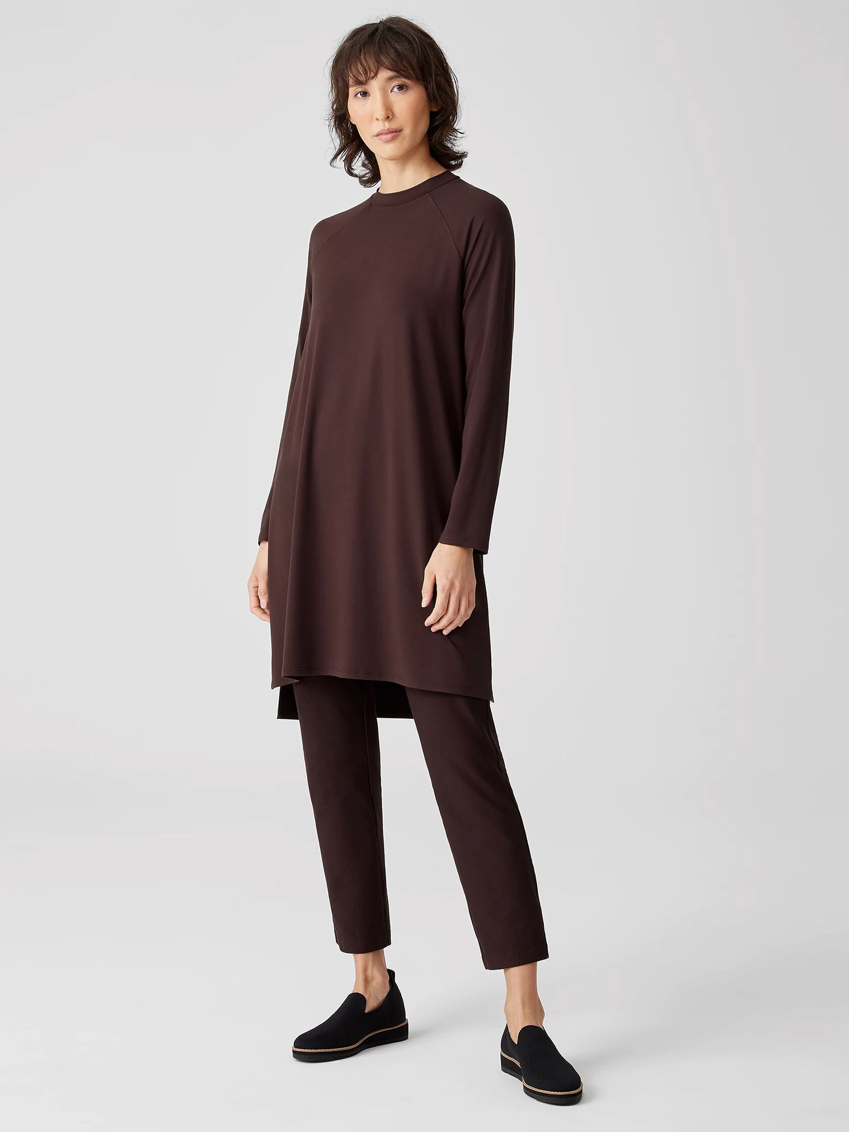 Viscose Jersey Crew Neck Dress