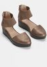 Mesh Metallic Suede Wedge