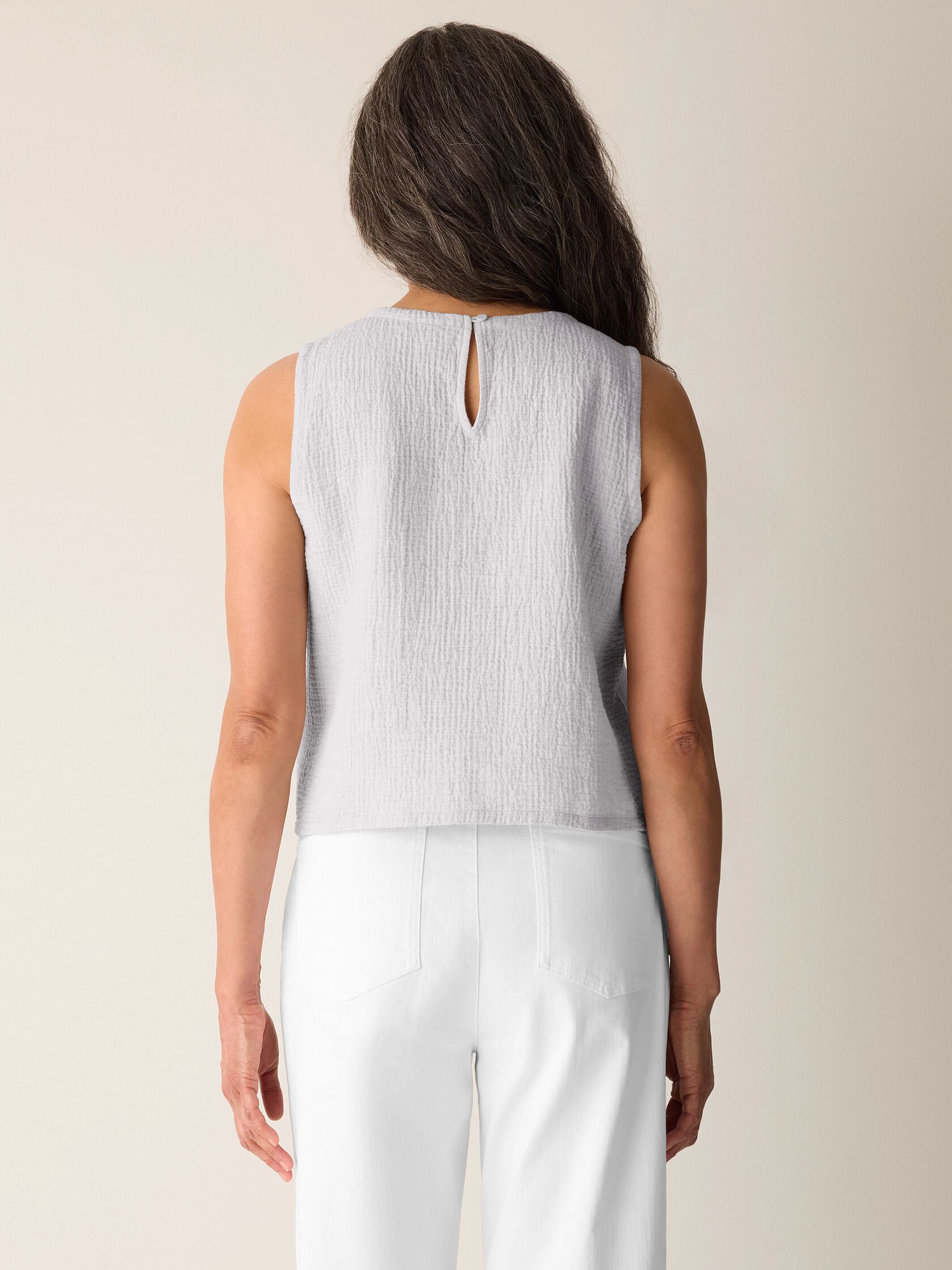 Organic Cotton Doubleweave Round Neck Tank