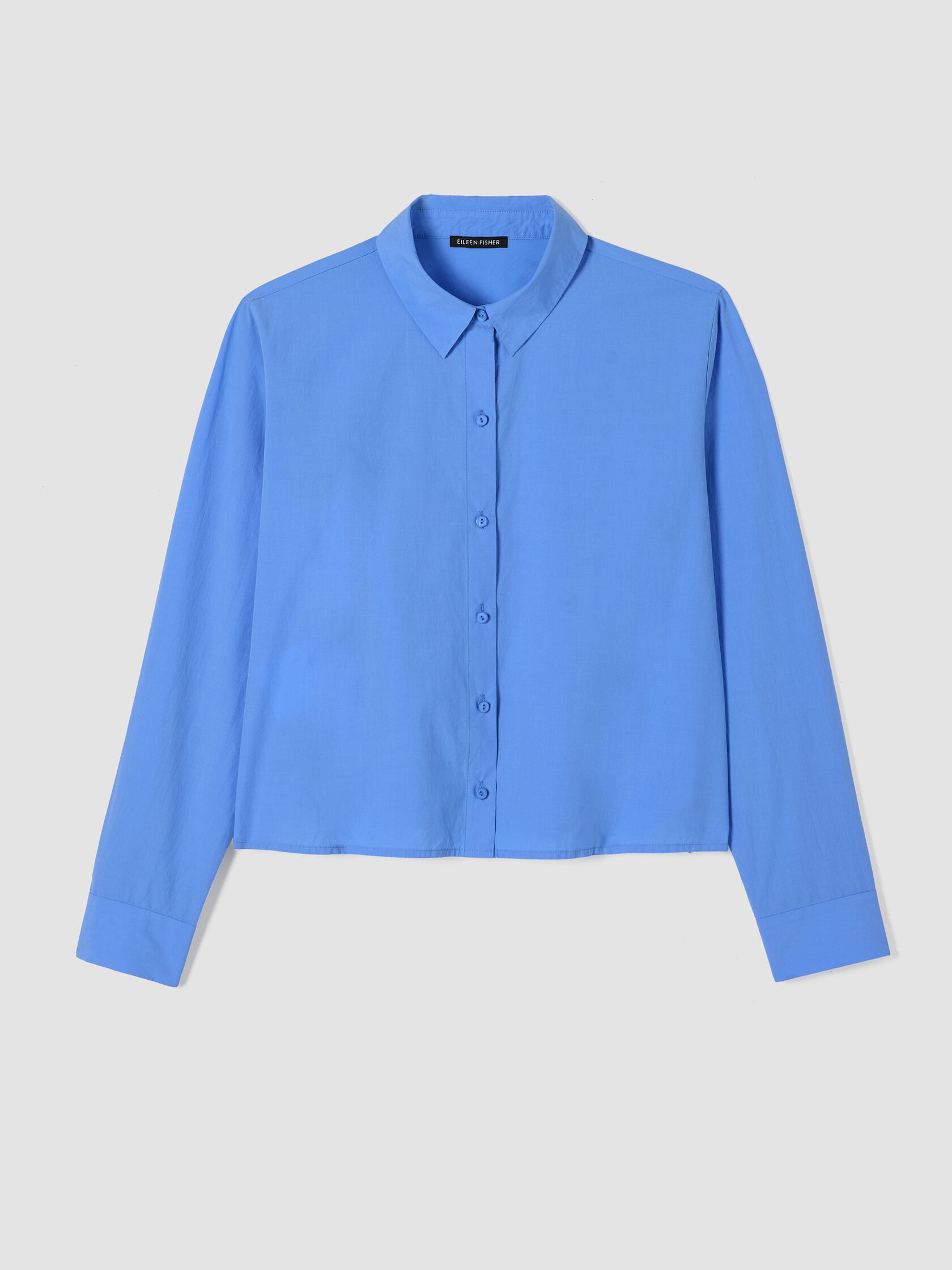 Washed Organic Cotton Poplin Classic Collar Short Shirt