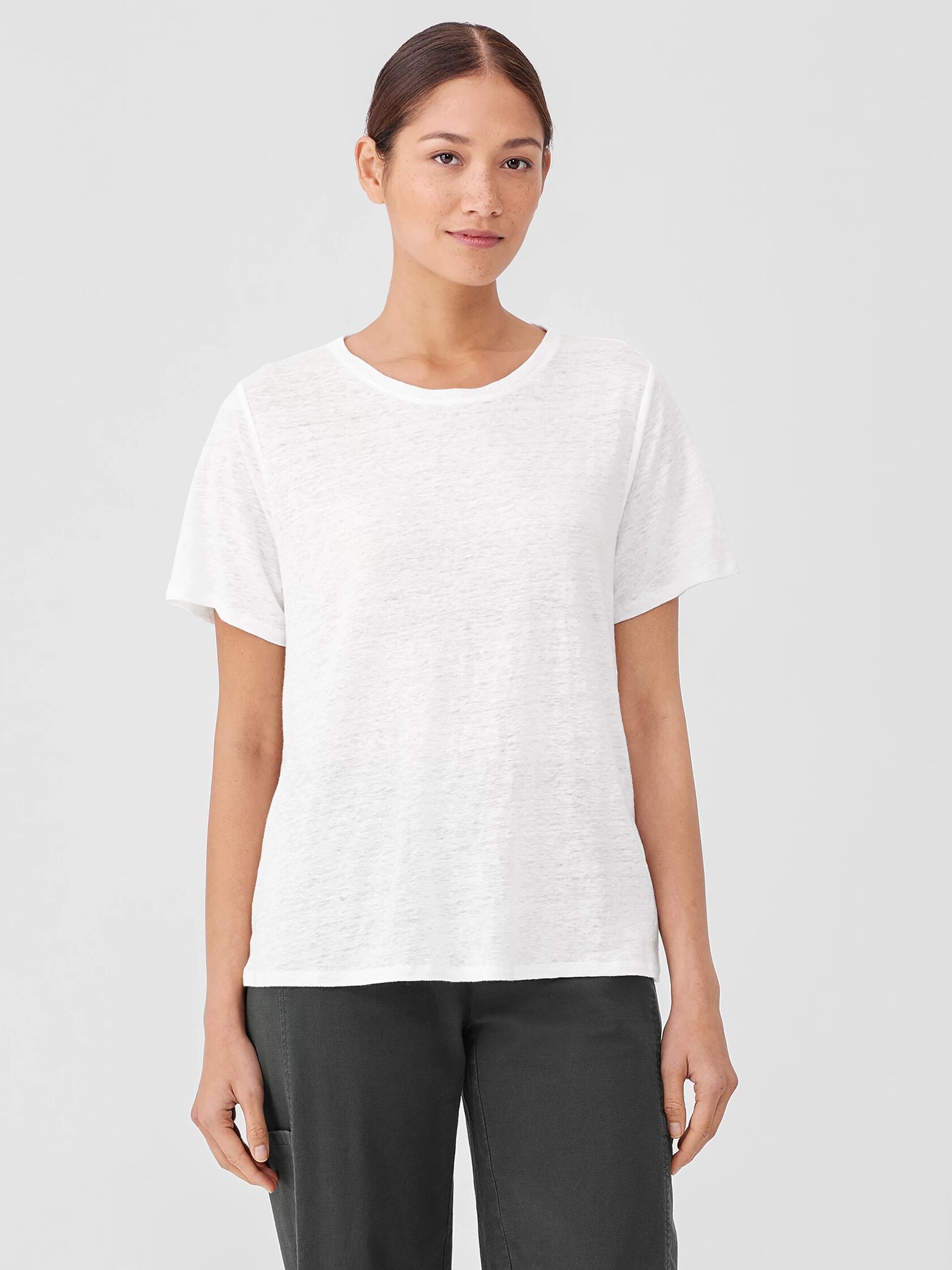 Organic Linen Jersey Crew Neck Tee