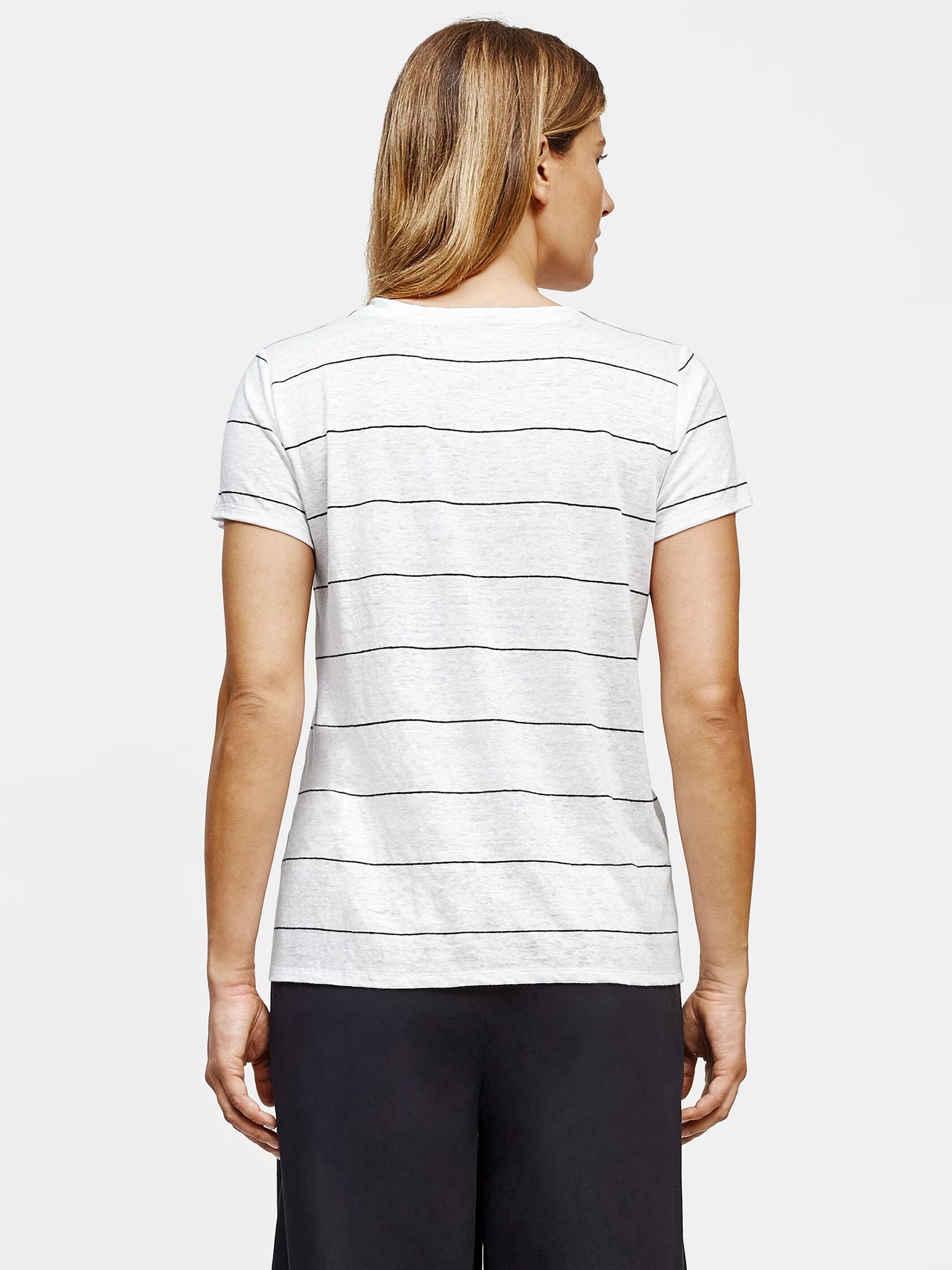 Organic Linen Jersey Striped Tee