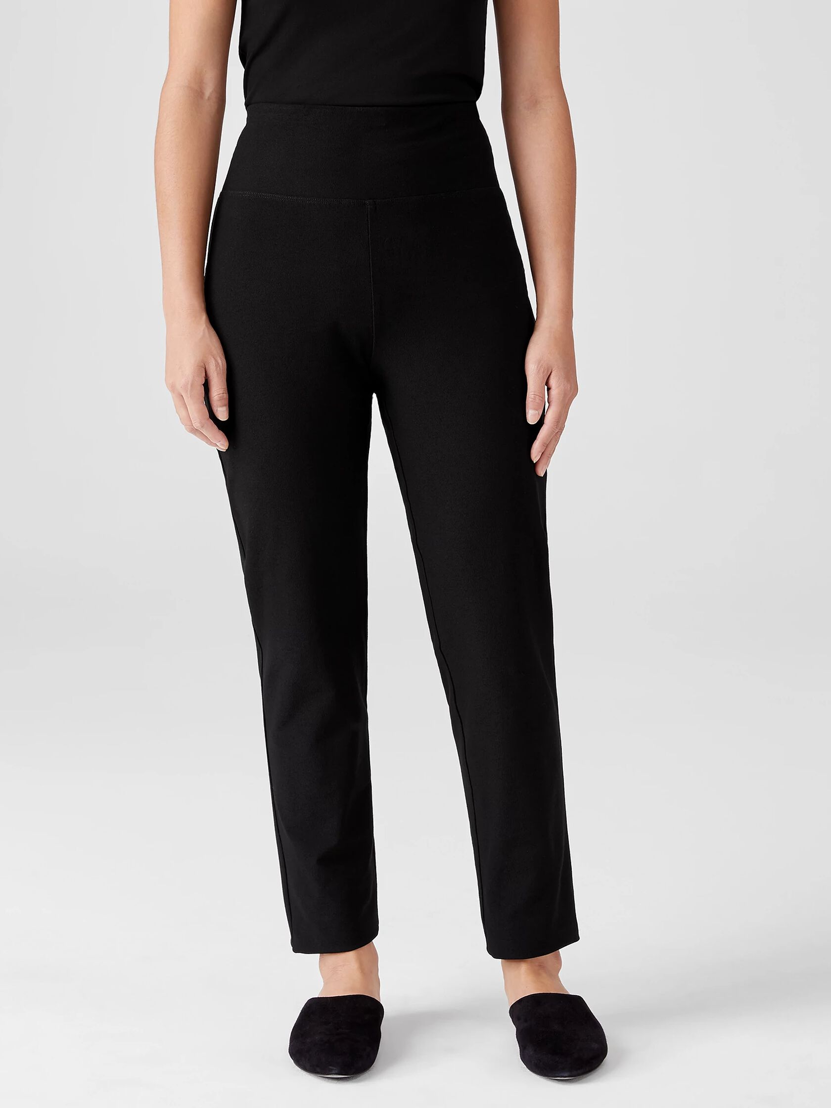 Washable Stretch Crepe High Waisted Pant