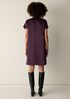 Textured Satin Round Neck Dress