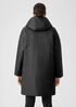 Eggshell Recycled Nylon Hooded Long Coat