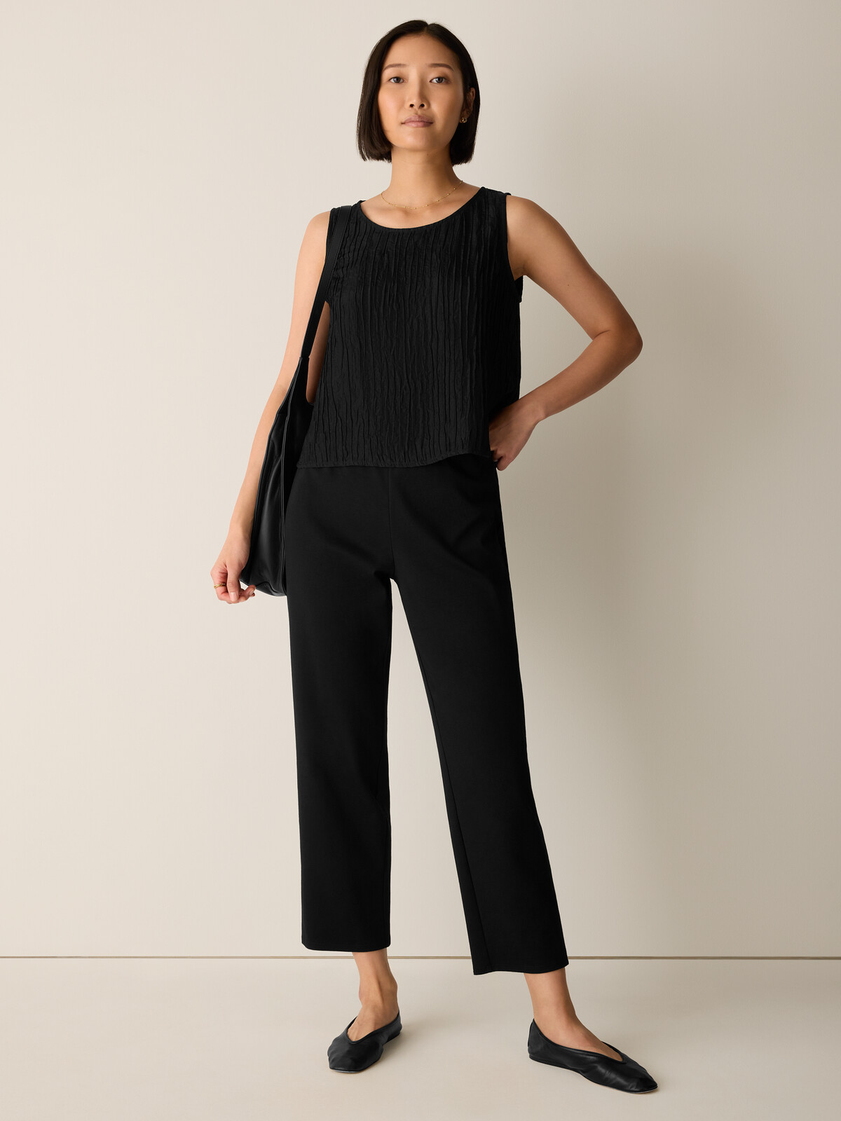 eileenfisher.com Cotton Blend Ponte Straight Pant