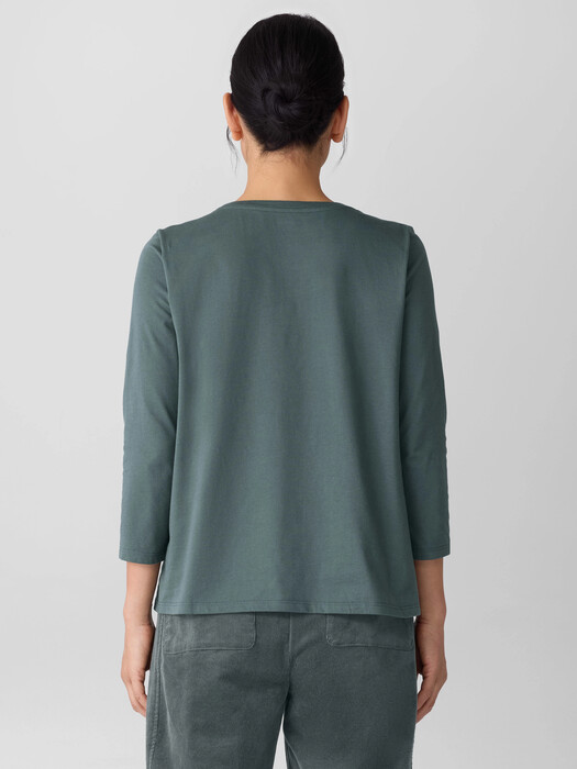 Organic Pima Cotton Jersey 3/4-Sleeve Tee