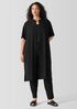Silk Georgette Crepe Band Collar Dress