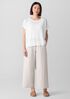 Washed Organic Cotton Poplin Wide-Leg Pant
