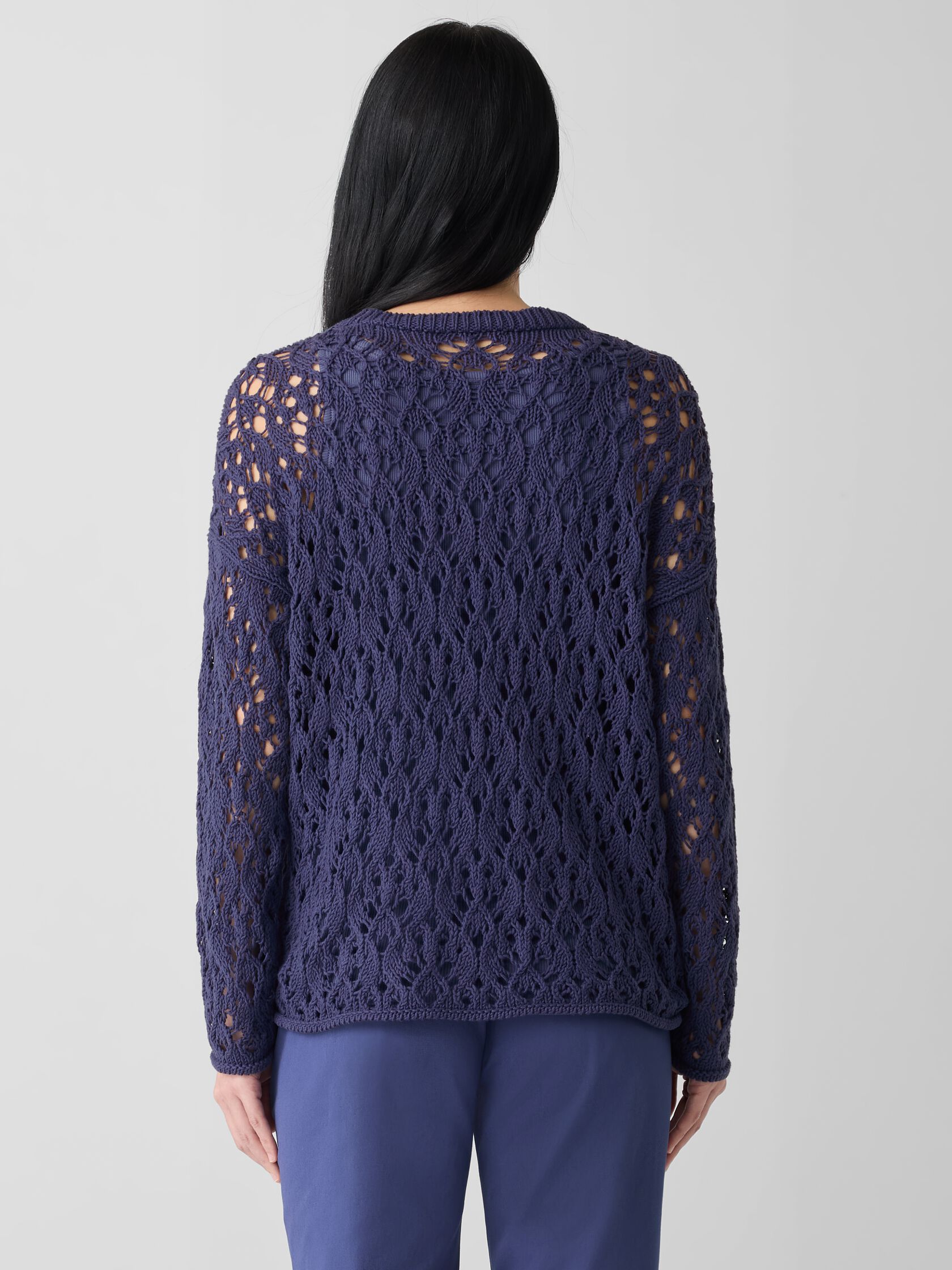 Peruvian Organic Cotton Cord Crew Neck Top