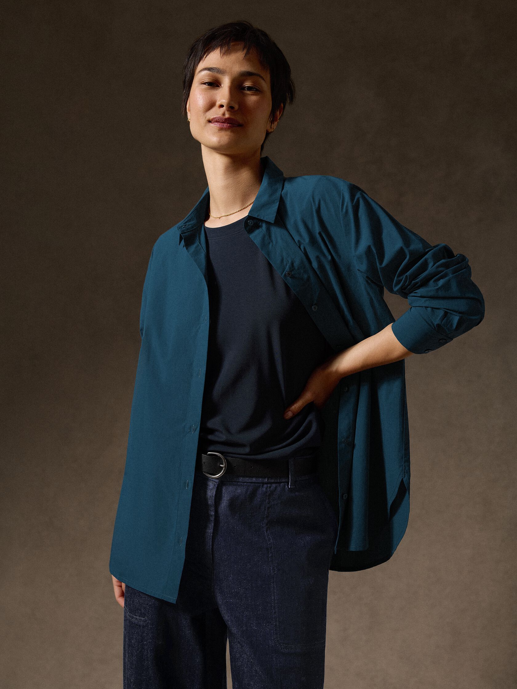Organic Cotton Poplin Classic Collar Shirt