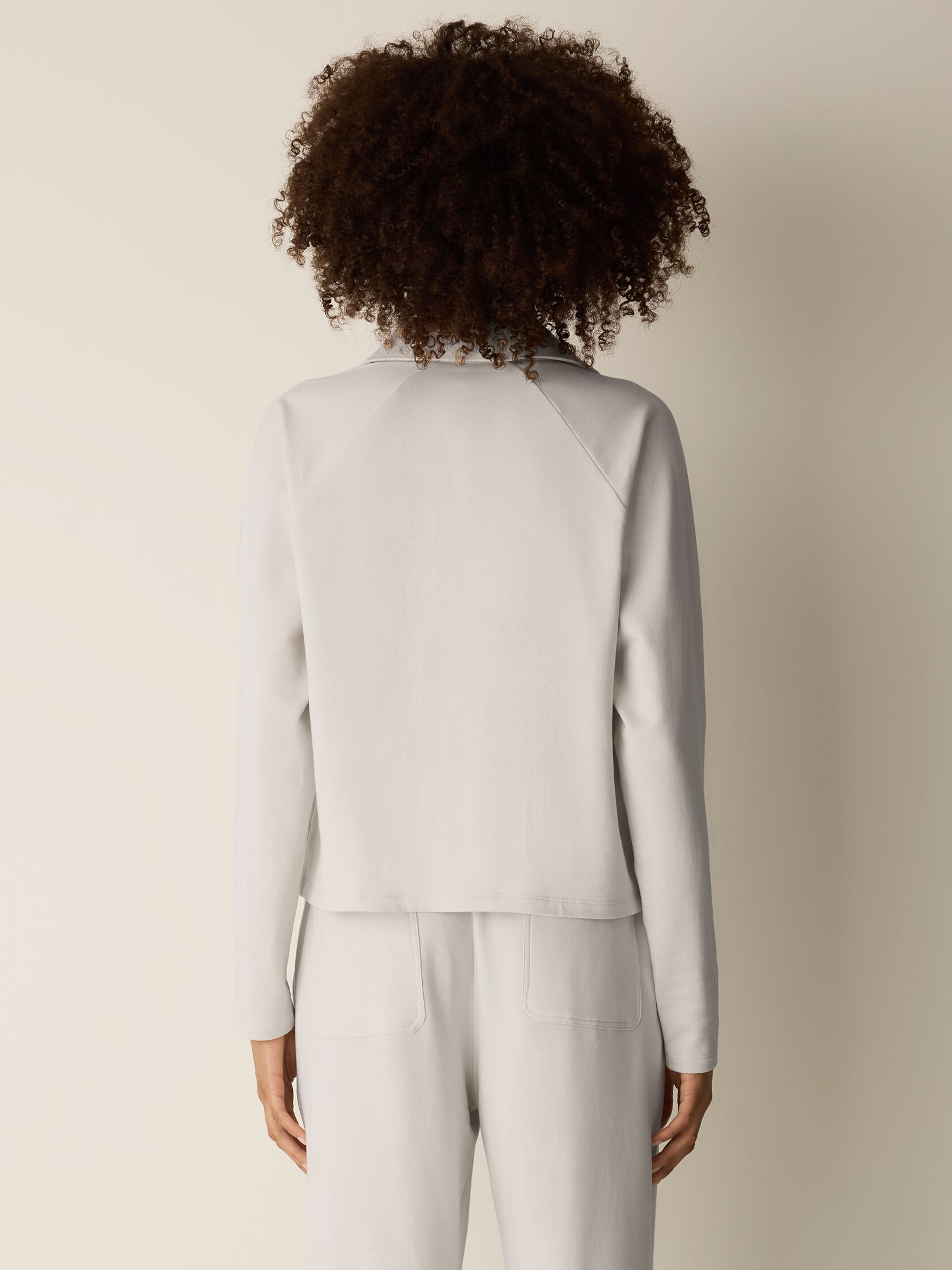 Cozy Brushed Terry Hug Split Neck Top