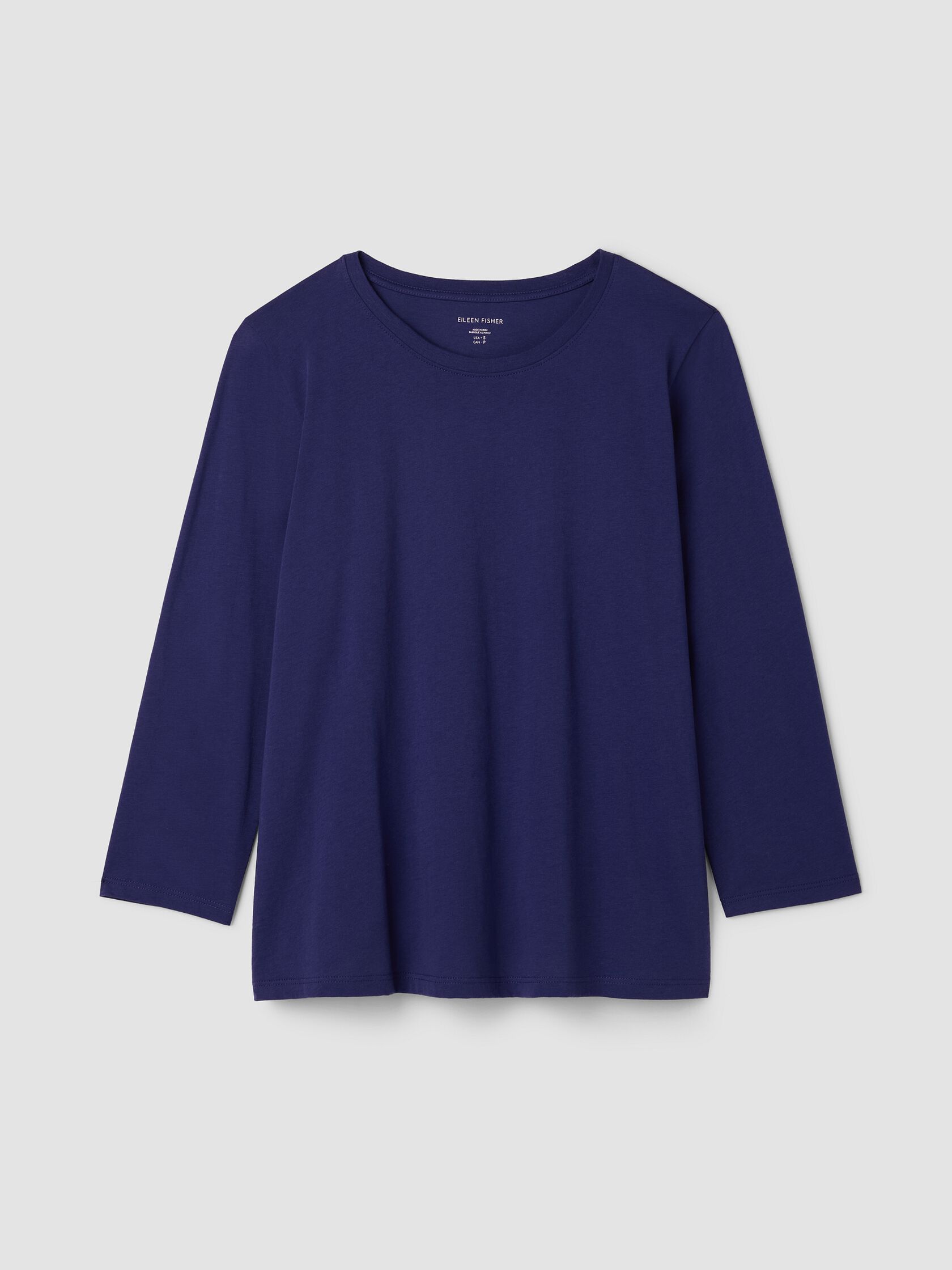 Organic Pima Cotton Jersey 3/4-Sleeve Tee