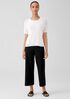 Organic Cotton Linen Slub Jewel Neck Top