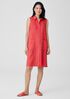 Garment-Dyed Organic Linen Classic Collar Dress