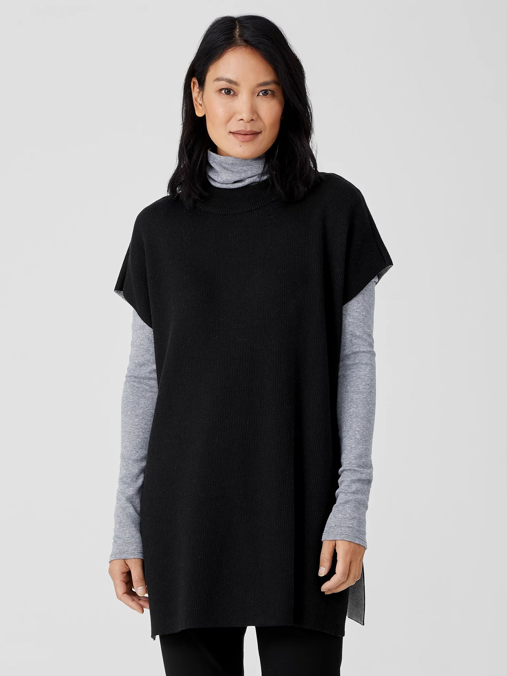 Peruvian Organic Cotton Blend Mock Neck Top