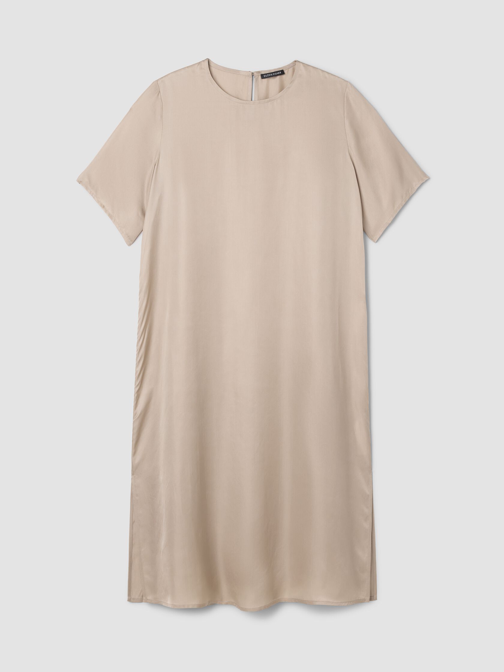 Lightweight Satin Shimmer Tee Dress