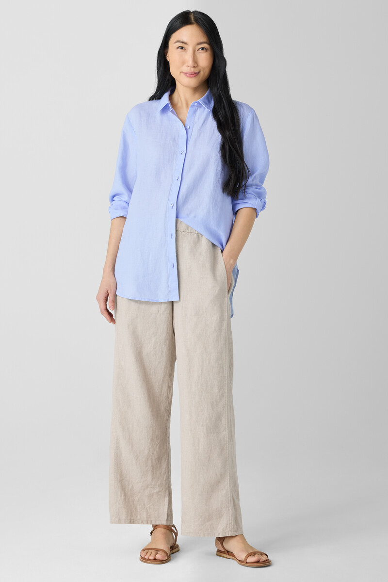 Organic Linen Wide-Leg Trouser Pant Organic Linen Wide-Leg Trouser Pant