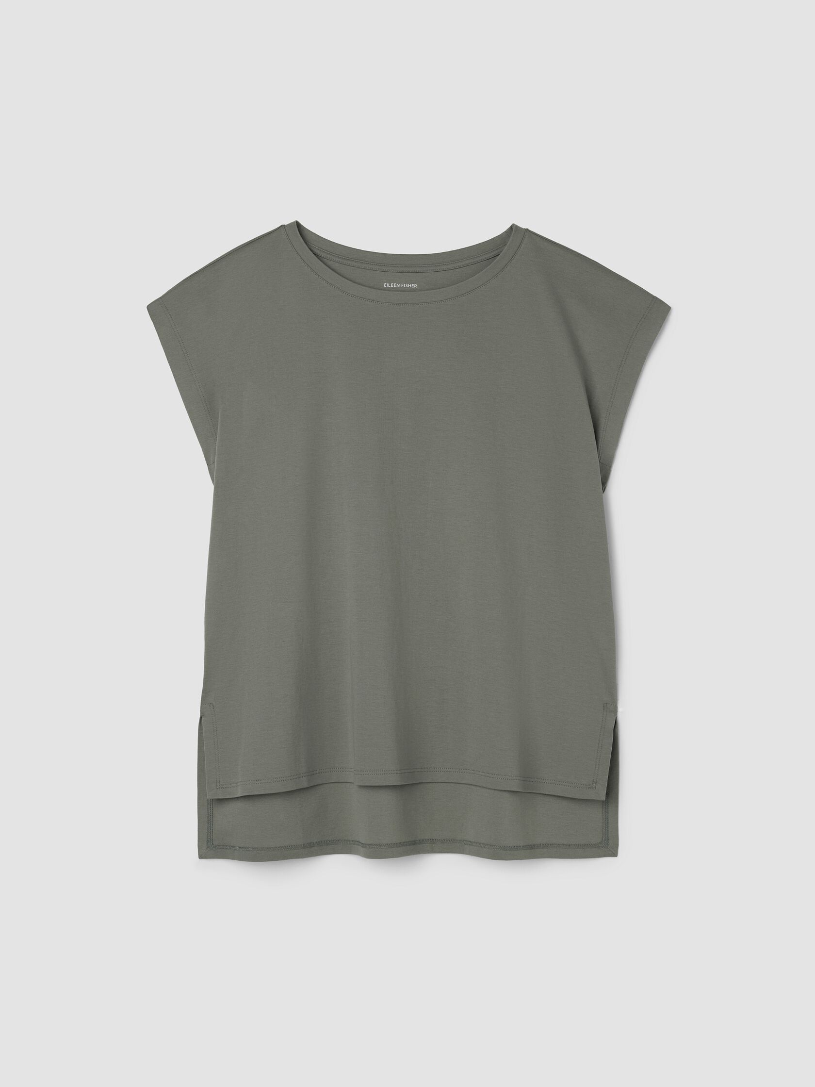 Organic Cotton Interlock Jewel Neck Sleep Tee