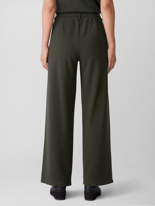 Washable Flex Ponte Wide Trouser Pant