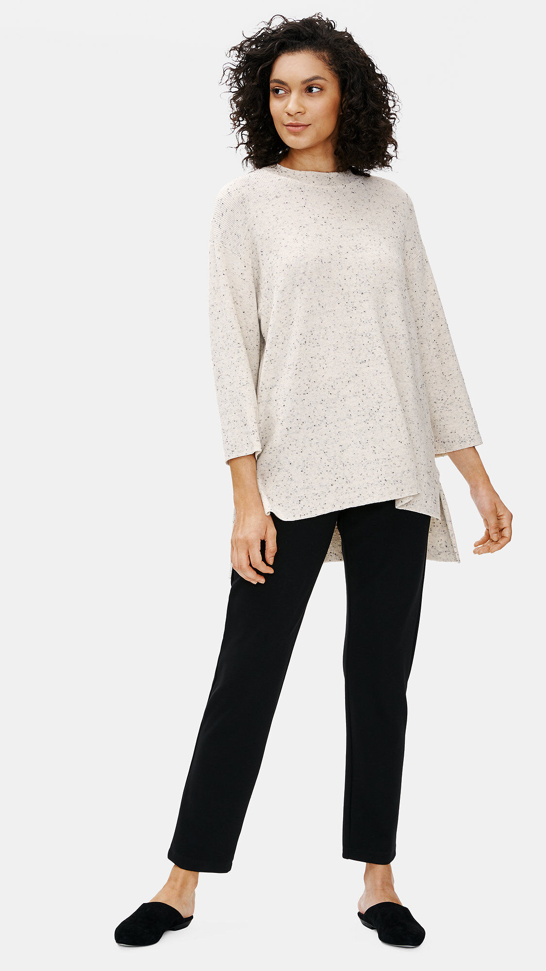 Organic Cotton Speckle Crew Neck Tunic