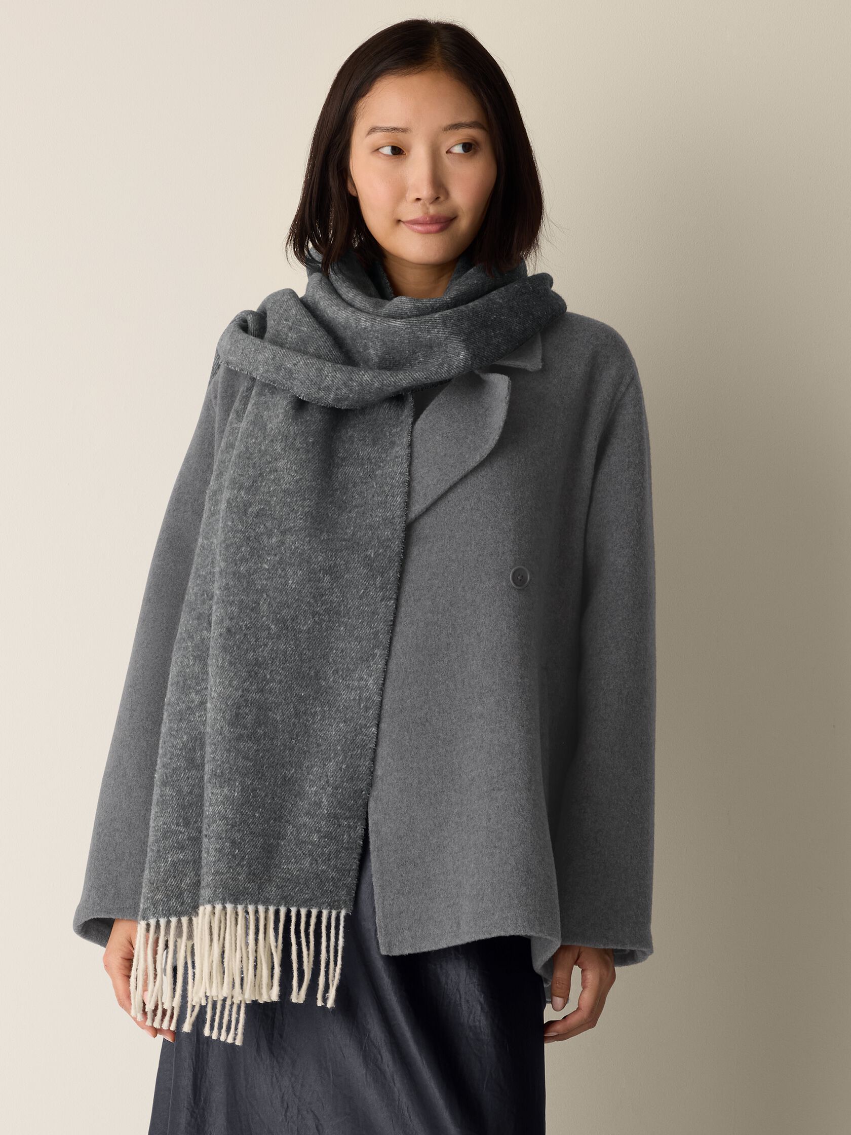 Brushed Recycled Cotton Cashmere Scarf