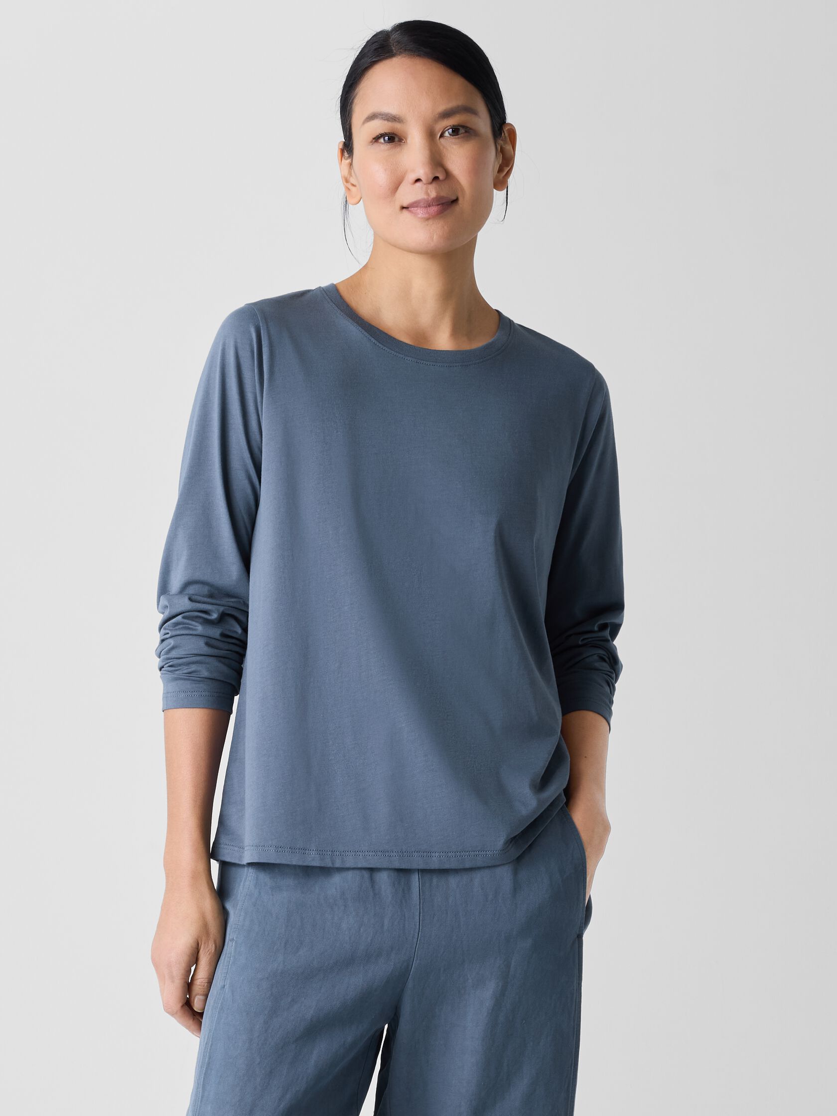 Organic Pima Cotton Jersey Long-Sleeve Tee