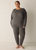 Cozy Brushed Terry Hug Crew Neck Long Top