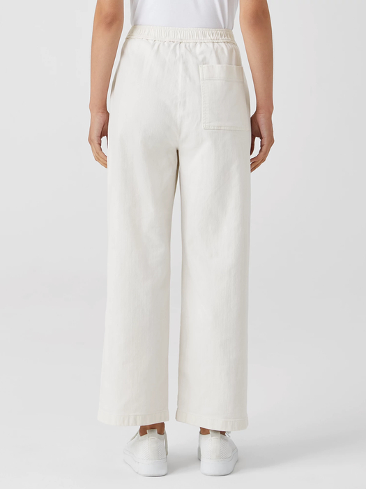 Undyed Organic Cotton Stretch Wide-Leg Jean