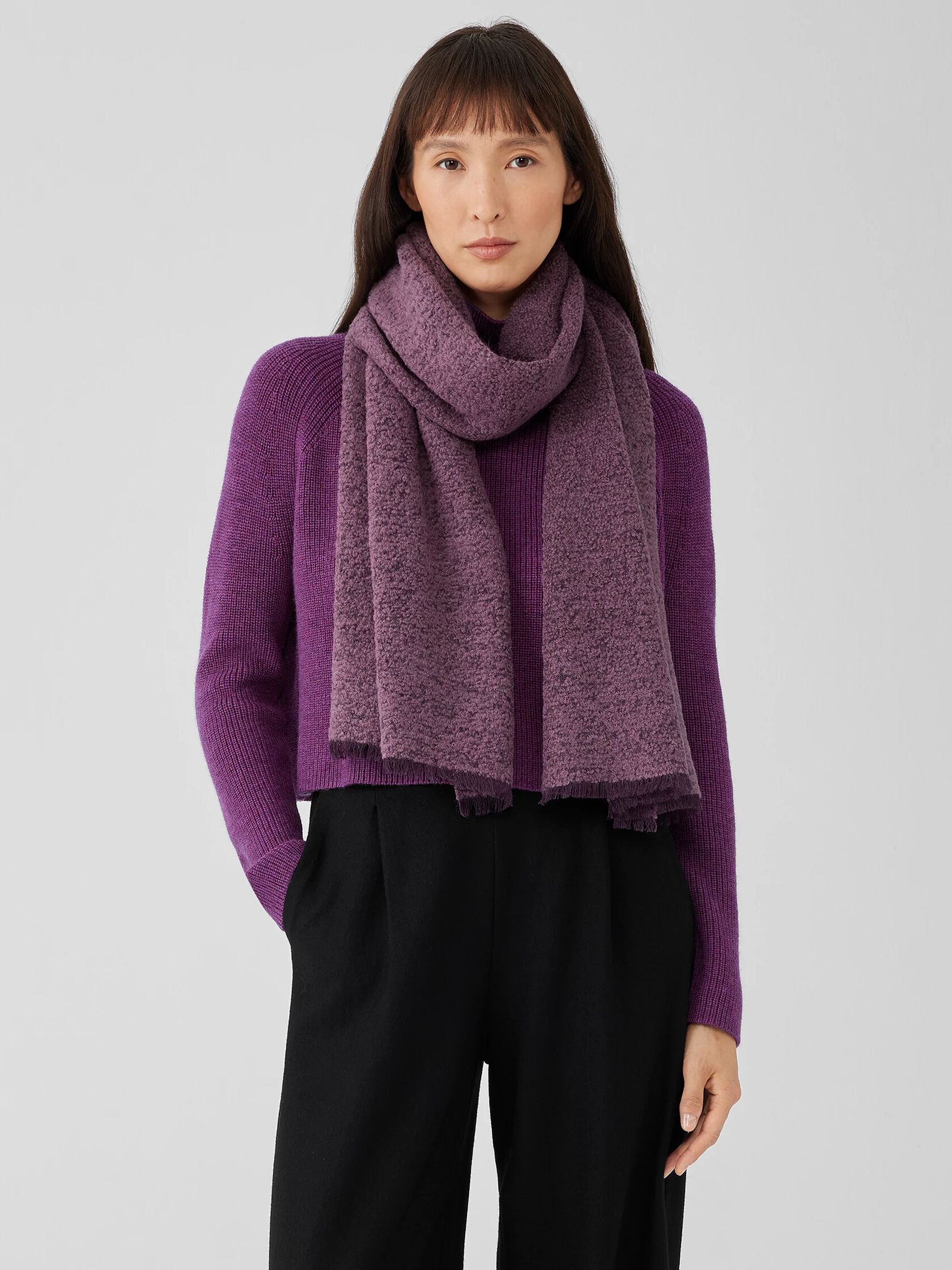 Fluffy Boucle Scarf