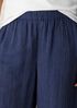 Striped Organic Cotton Gauze Wide-Leg Pant