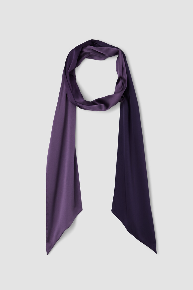 Ombré Silk Charmeuse Double Tie Scarf Ombré Silk Charmeuse Double Tie Scarf