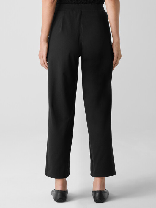 Cotton Blend Ponte Wide-Leg Pant